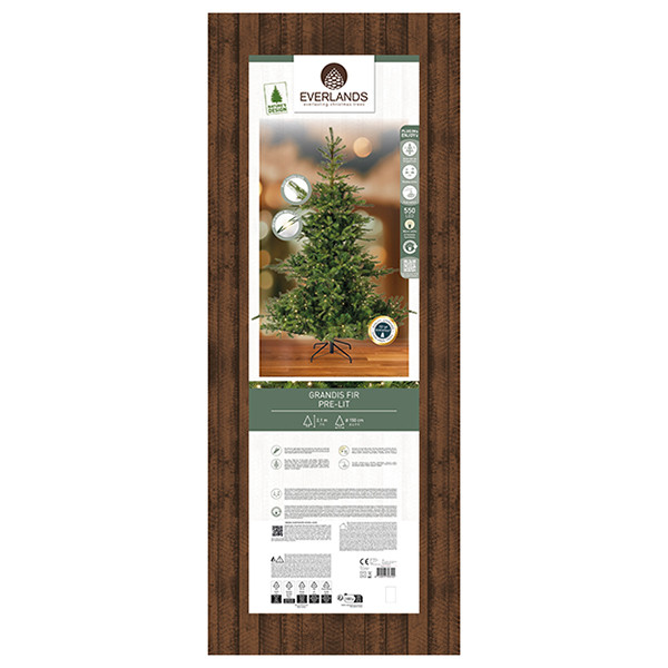 Kunstkerstboom 2.10 meter | Grandis Fir | 550 lampjes | 2326 tips | PVC/PE | Everlands LLU00548 - 7