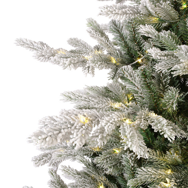 Kunstkerstboom 2.10 meter | Grandis Fir | Besneeuwd | 550 lampjes | 2326 tips | PVC/PE | Everlands LLU00551 - 2