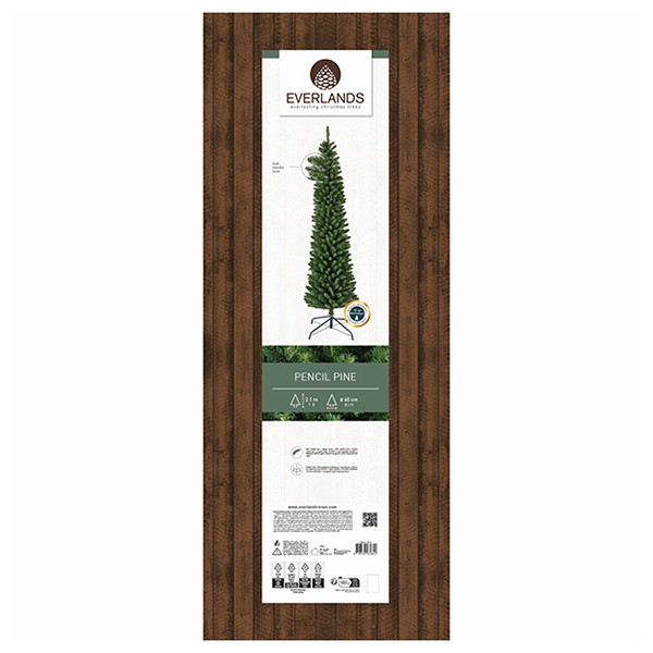 Kunstkerstboom 2.10 meter | Pencil Pine | 574 tips | PVC/PE | Everlands LLU00544 - 5
