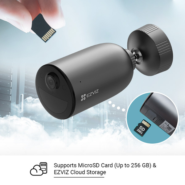 Ezviz EB3 Outdoor Kit | Battery Camera incl. Solar Panel | 2K | Zwart  LEZ00024 - 3