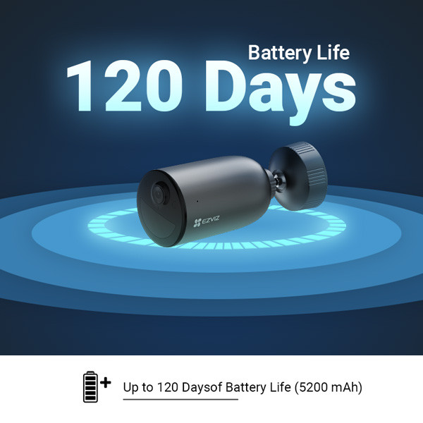 Ezviz EB3 Outdoor Kit | Battery Camera incl. Solar Panel | 2K | Zwart  LEZ00024 - 4