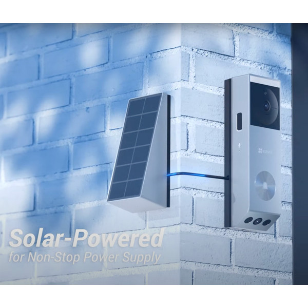 Ezviz EP3X Pro Dual Videodeurbel | Batterijvoeding incl. Zonnepaneel | 2K en 1080p | IP65 | Zwart  LEZ00029 - 5