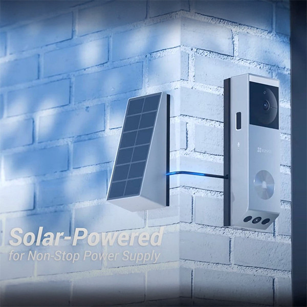 Ezviz EP3X Pro Videodeurbel + Chime | Batterijvoeding incl. Zonnepaneel | 2K en 1440p | IP65 | Grijs LEZ00036 - 7