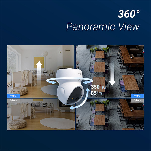 Ezviz H6C Pro G1 5MP Camera | Full HD 1620p | 340° | Wit LEZ00037 - 2