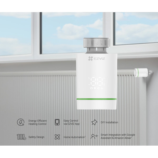 Ezviz T55 Kit | 2x Slimme radiatorknop incl. Bridge | Wit  LEZ00031 - 3