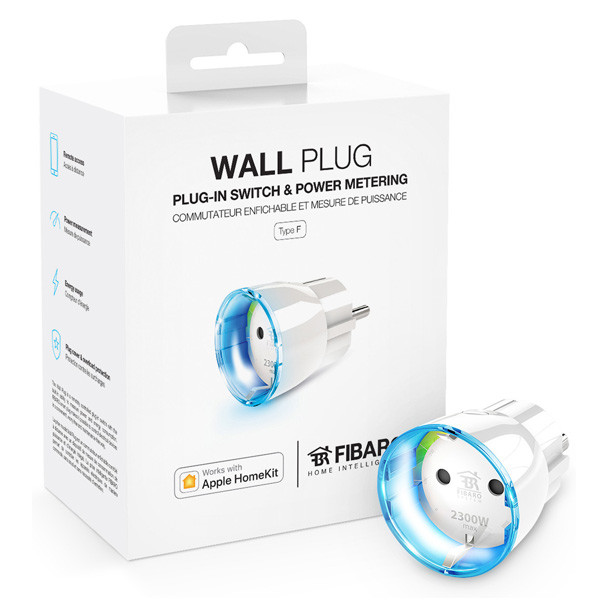 FIBARO Wall Plug | Geschikt voor Apple HomeKit | Max. 2500W | Wit (NL)  LFI00057 - 1