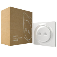 FIBARO Walli N Ethernet Outlet | Dubbele ethernet aansluiting | Wit  LFI00044