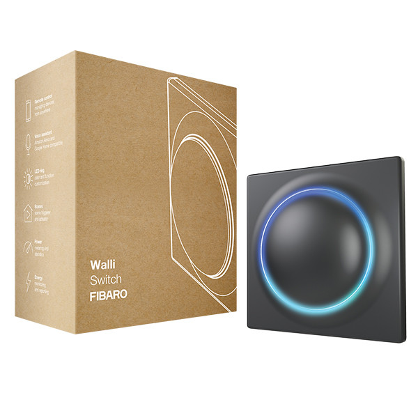 FIBARO Walli Switch | Z-Wave Plus | Max. 3500W | Antraciet  LFI00090 - 1