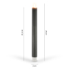 FlinQ Led kaars 2 x 25 cm | Antraciet | Bewegende vlam | 6 stuks LFL00030 - 6