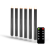 FlinQ Led kaars 2 x 25 cm | Antraciet | Bewegende vlam | 6 stuks LFL00030 - 1