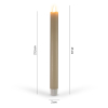 FlinQ Led kaars 2 x 25 cm | Taupe | Bewegende vlam | 6 stuks LFL00031 - 6