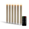 FlinQ Led kaars 2 x 25 cm | Taupe | Bewegende vlam | 6 stuks LFL00031 - 1
