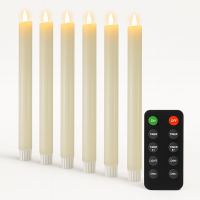 FlinQ Led kaars 2 x 25 cm | Wit | Bewegende vlam | 6 stuks LFL00029