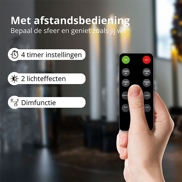 FlinQ Led kaars 2 x 25 cm | Wit | Bewegende vlam | 6 stuks LFL00029 - 5