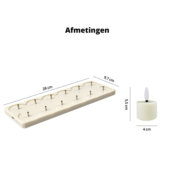 FlinQ Led kaars 5.5 x 4 cm | Wit | Bewegende vlam | 12 stuks LFL00022 - 10