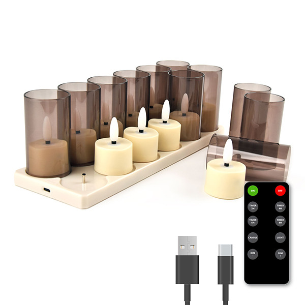 FlinQ Led kaars 5.5 x 4 cm | Wit | Bewegende vlam | 12 stuks LFL00022 - 2