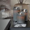 FlinQ Led kaars 7.5 x 10, 12.5, 15 cm | Antraciet | Bewegende vlam | 3 stuks LFL00024 - 5