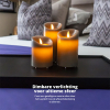 FlinQ Led kaars 7.5 x 10, 12.5, 15 cm | Antraciet | Bewegende vlam | 3 stuks LFL00024 - 7