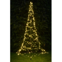 Luxxtree vlaggenmast verlichting 3 meter hoog | Warm Wit | 480 lampjes LFL00001
