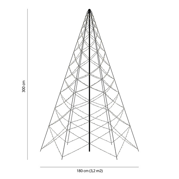 FlinQ Slimme kerstboom RGBW | 3 meter | WiFi | 1200 leds LFL00033 - 10