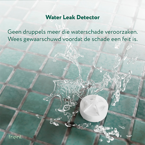 Frient Water Leak Detector | Zigbee 3.0 | Batterij Gevoed | Wit  LFR00020 - 5
