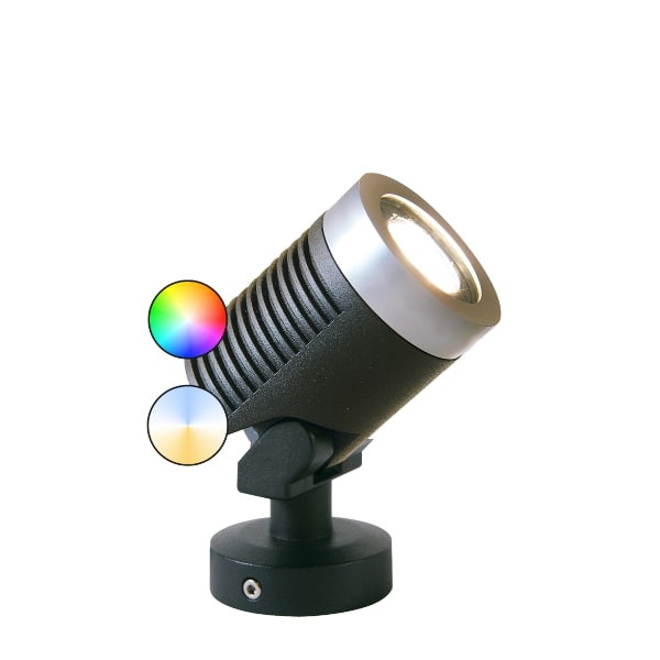 Garden Lights | Smart Tuinspot | Zwart 12V | RGB + Instelbaar wit | 5W Garden Lights 123led.nl