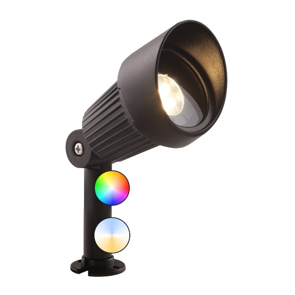 Garden Lights Focus | Smart Tuinspot | Zwart | 12V | RGB + Instelbaar wit | 5W  LGL00041 - 1