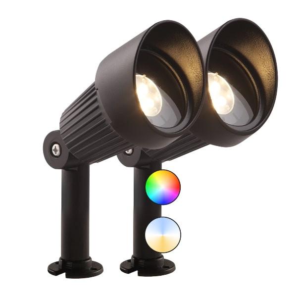 Garden Lights Focus Plus | Smart Tuinspots | Zwart | 12V | RGB + Instelbaar wit | 2x 5W  LGL00046 - 1