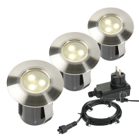 Garden Lights Grondspot 12V | Birch | 3000K | Zilvergrijs | 0.5W (3 stuks)  LGL00099