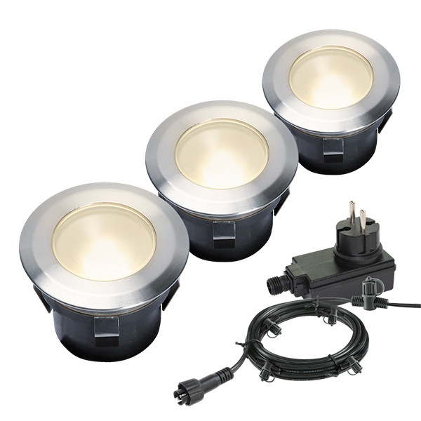 Garden Lights Grondspot 12V | Larch | 3000K | RVS | 1W | 3 stuks LGL00094 - 1
