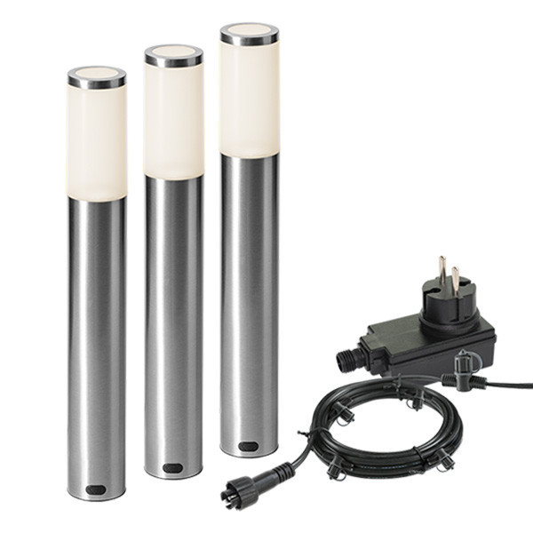 Garden Lights Lunia | Sokkellampen | RVS | 12V | Instelbaar wit | 3x 1W  LGL00070 - 1