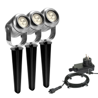 Garden Lights Prikspot 12V | Jard | 3000K | Zilvergrijs | 1.8W | 3 stuks  LGL00120
