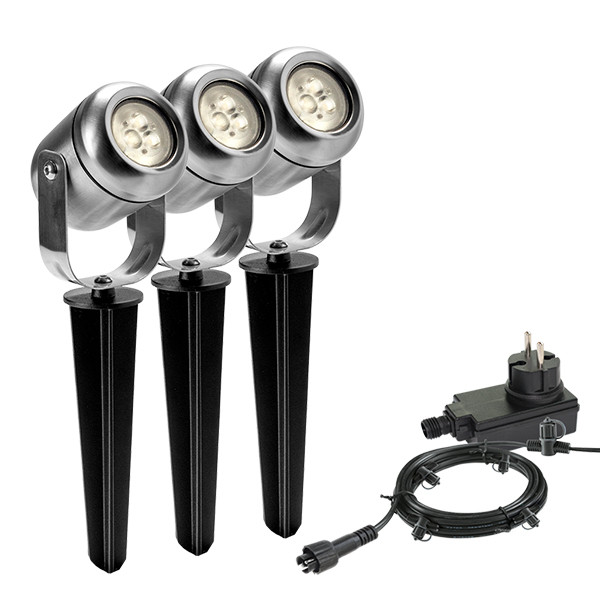 Garden Lights Prikspot 12V | Jard | 3000K | Zilvergrijs | 1.8W (3 stuks)  LGL00120 - 1