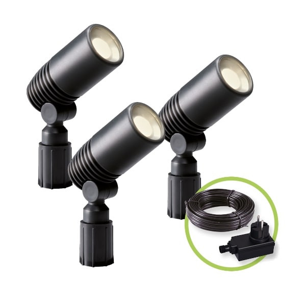 Garden Lights Tuinspot 12V | Alder | Warm wit | Antraciet | 1.8W (3 stuks)  LGL00003 - 1