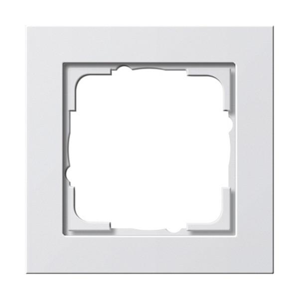 Gira E2 zuiver wit glanzend 1voudig afdekraam Gira 123led.nl