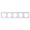 Gira E2  zuiver wit mat 5-voudig afdekraam LGI00020 - 1