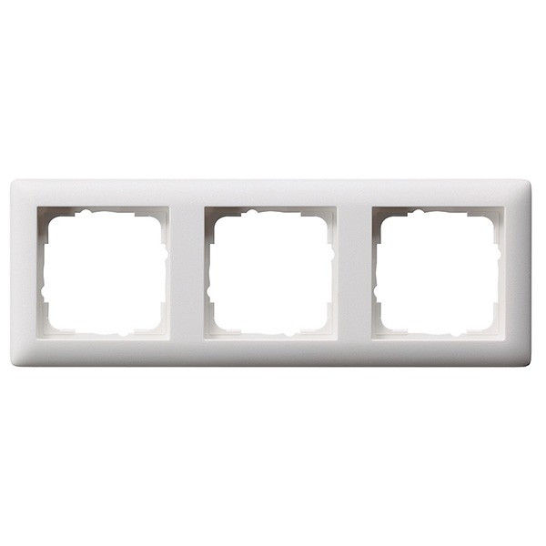 Gira Standaard 55 zuiver wit mat 3-voudig afdekraam  LGI00008 - 1