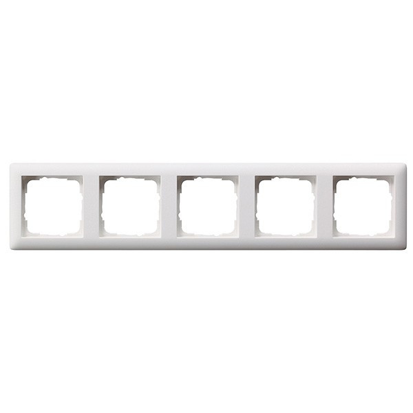 Gira Standaard 55 zuiver wit mat 5-voudig afdekraam  LGI00010 - 1