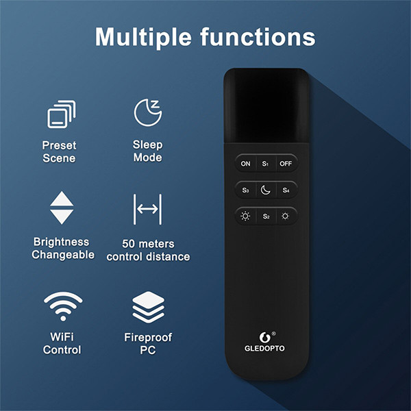 Gledopto Afstandsbediening | WiFi | Zwart | Geschikt voor Gledopto  LDR08180 - 2