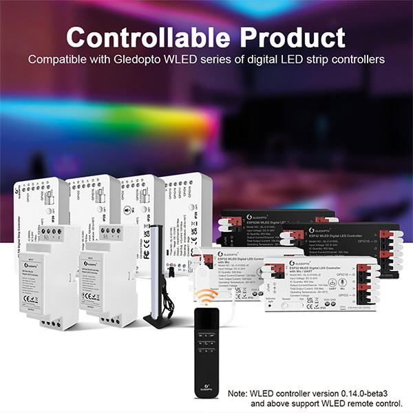 Gledopto Afstandsbediening | WiFi | Zwart | Geschikt voor Gledopto  LDR08180 - 4