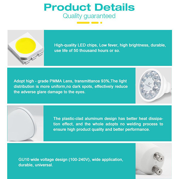 Gledopto GU10 Smart led | PAR16 | Mat | RGB + 2000-6500K | Zigbee | 5W LDR07248 - 3