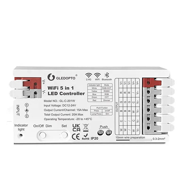 Gledopto Tuya WiFi led strip controller | 12V-24V | Gledopto  LDR08193 - 1