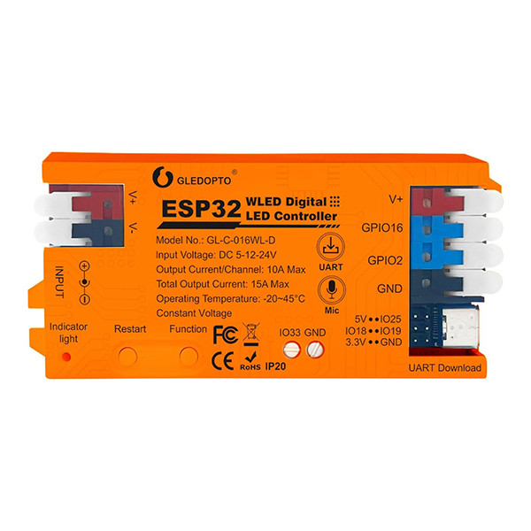 Gledopto WiFi led strip controller | 5V-24V | Gledopto  LDR08196 - 1