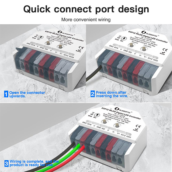Gledopto WiFi led strip controller | 5V-24V | Gledopto  LDR08197 - 8