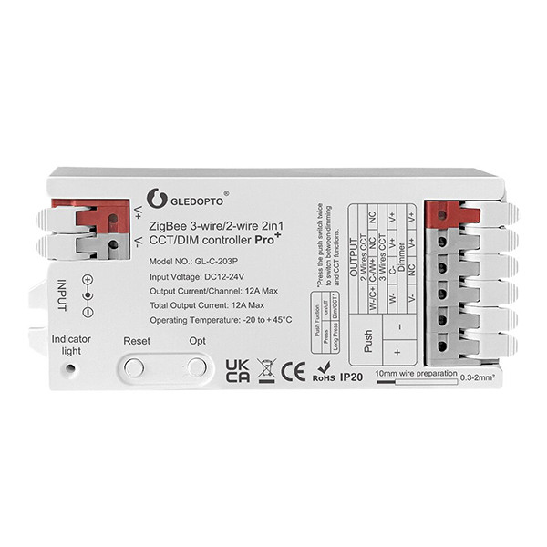 Gledopto Zigbee 2-in-1 led strip controller | Werkt met Philips Hue | Gledopto  LDR08184 - 1