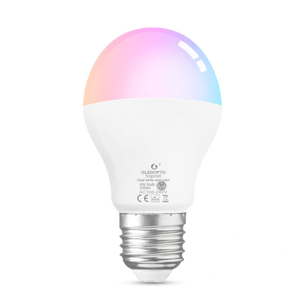 Uitgaan Hertellen nogmaals Zigbee LED lamp White & Color | Werkt met Philips Hue (E27, 6W, Gledopto)  Gledopto 123led.nl