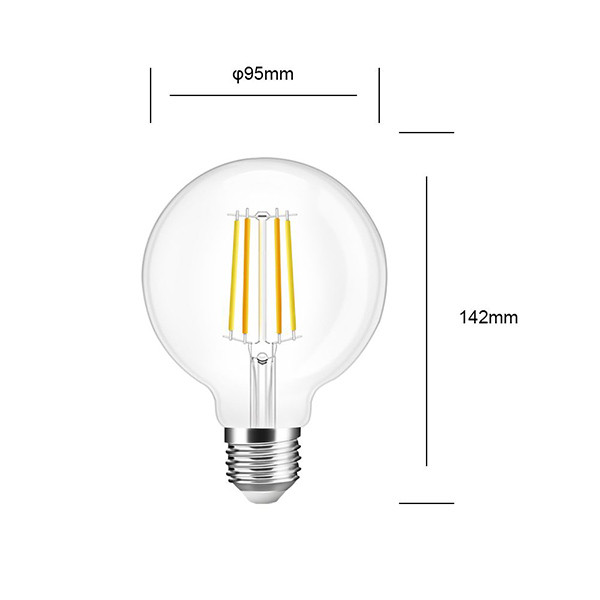 Gledopto Zigbee Led Lamp | E27 | Globe G95 | White Ambiance | Goud | 7W | Gledopto  LDR07244 - 2