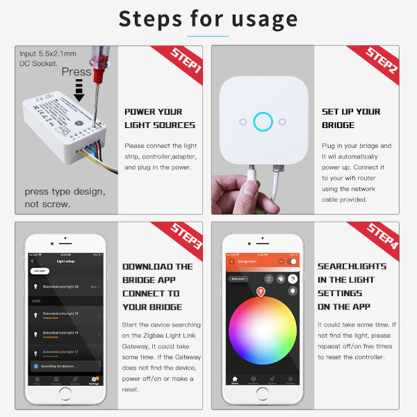 Gledopto Zigbee led strip controller RGBWW | Werkt met Philips Hue | Gledopto  LDR07209 - 3