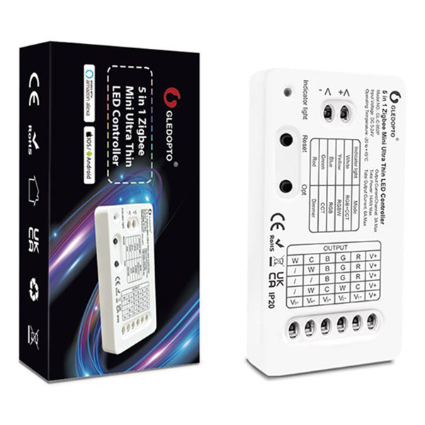 Gledopto Zigbee led strip mini controller | 5 in 1 | RGB+CCT | Gledopto  LDR07246 - 1