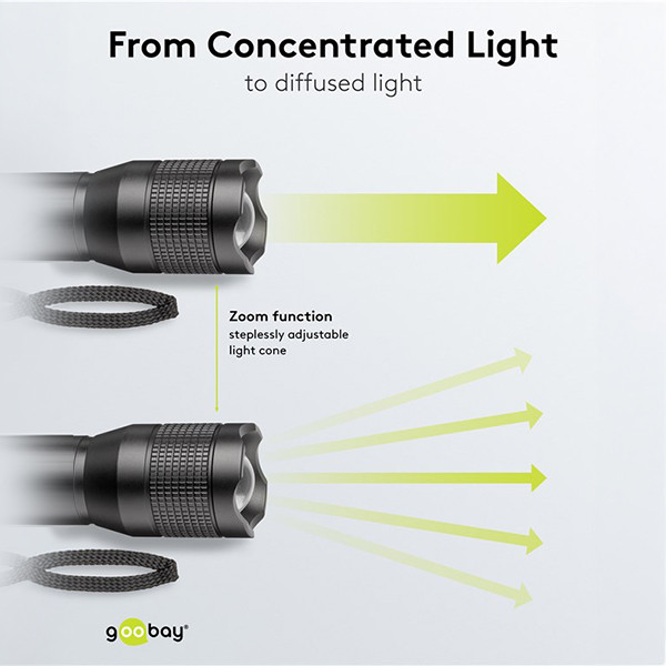 LED zaklamp op batterijen | AAA | 1500 lumen | 300 meter | IPx7 | Zwart LDR03667 - 6